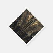 Elegant Art Deco Peacocks Wedding Servet (Hoek)