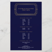 Elegant Art Deco Professional Navy/Gold Flyer (Voorkant)