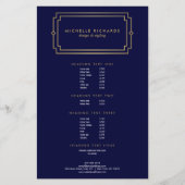 Elegant Art Deco Professional Navy/Gold Flyer (Voorkant)