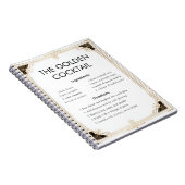 Elegant Art Deco Recept Ontwerp Notitieboek (Rechterzijde)