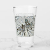 Elegant  Art Deco Rhinestone Retro Glam Glas (Voorkant)