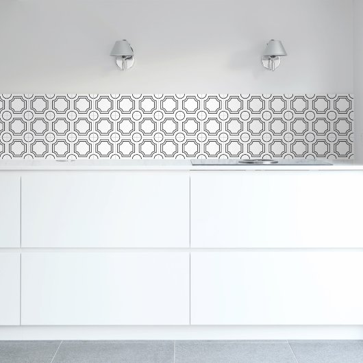 Elegant Art Deco Simple Geometric Black White Tegeltje