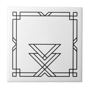 Elegant Art Deco Simple Geometric Lijst Tegeltje