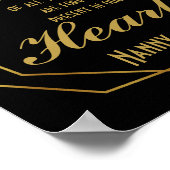 Elegant art deco-stijl Gold Cut in liefdevol geheu Poster (Hoek)