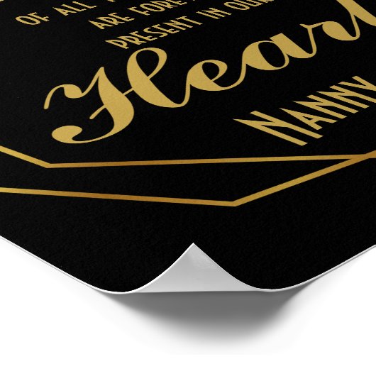 Elegant art deco-stijl Gold Cut in liefdevol geheu Poster (Hoek)