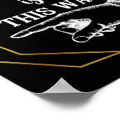 Elegant art deco-stijl ZO VINGER POINTING Poster (Hoek)