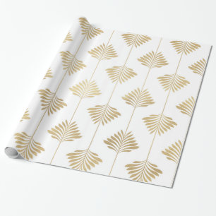 Elegant Art-Deco Stijlvol Leafs Patroon Cadeaupapier