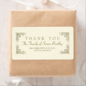 Elegant Art Deco style Family Thank you Label (Insitu)