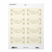 Elegant Art Deco style Family Thank you Label (Full Sheet)