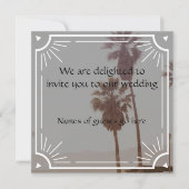 Elegant Art Deco Style Wedding Uitnodiging (Voorkant)