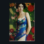 Elegant Art Deco Style Woman met Large Flowers Art Acryl Muurkunst<br><div class="desc">Voel je je fancy? Laat je ogen voor dit kunstmeesterwerk van de Art Deco-stijl! De 20er kan voorbij zijn,  maar de glamour leeft voort in dit verbluffende stuk. De ingewikkelde details en levendige kleuren van de bloemen geven je het gevoel als een ware Gatsby.</div>