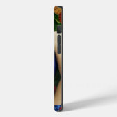 Elegant Art Deco Style Woman met Large Flowers Art Case-Mate iPhone Case (Achterkant / Links)