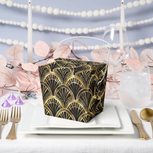 Elegant art deco tegelpatroon bedankdoosjes (Huwelijk)