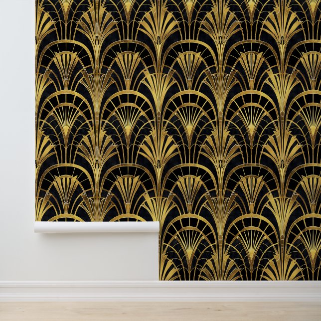 Elegant art deco tegelpatroon behang (Applicatie)