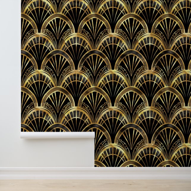 Elegant art deco tegelpatroon behang (Applicatie)