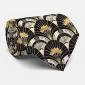 Elegant art deco tegelpatroon stropdas (Opgerold)