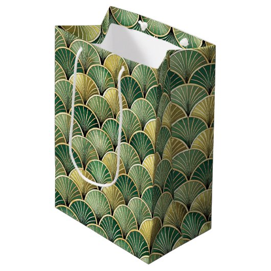 Elegant Art Deco tiled pattern Medium Cadeauzakje (Voorkant Gekanteld)