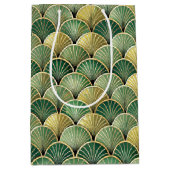 Elegant Art Deco tiled pattern Medium Cadeauzakje (Voorkant)