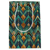 Elegant Art Deco tiled pattern  Medium Cadeauzakje (Voorkant)