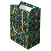 Elegant Art Deco tiled pattern  Medium Cadeauzakje (Achterkant Gekanteld)