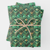 Elegant Art Deco tiled pattern party  Inpakpapier Vel (In situ)