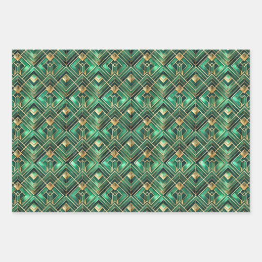 Elegant Art Deco tiled pattern party  Inpakpapier Vel (Voorkant)