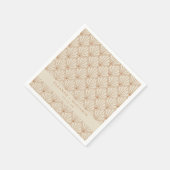 Elegant Art Deco Verbrandt Oranje huwelijk Servet (Hoek)