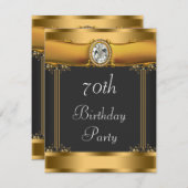 Elegant Art Deco verjaardagsfeestje Kaart (Voorkant / Achterkant)