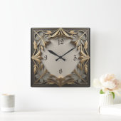 Elegant Art Deco Vierkante Klok (Huis)