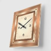 Elegant Art Deco Vierkante Klok (Hoek)