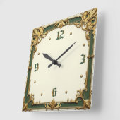 Elegant Art Deco Vierkante Klok (Hoek)