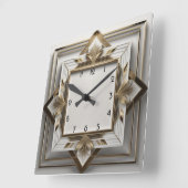 Elegant Art Deco Vierkante Klok (Hoek)