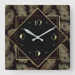 Elegant Art Deco Vierkante Klok