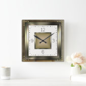 Elegant Art Deco Vierkante Klok (Huis)