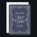 Elegant Art Deco Vintage Wedding Save the Date Inv Kaart<br><div class="desc">Elegant Art Deco Vintage Wedding Save the Date</div>