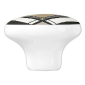 Elegant Art Deco-waaierontwerp Keramische Knop (Zijkant)