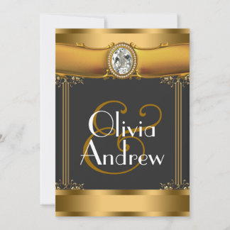 Elegant Art Deco Wedding Invitations Kaart