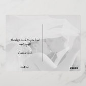 Elegant Art Deco Wedding Photo Bedankt Post Kaart (Achterkant)