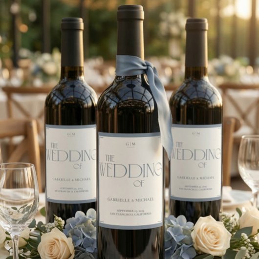 Elegant Art Deco Wedding Welcome Sign Wijn Etiket