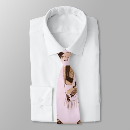 Elegant Art Deco Woman in Roze Stropdas (Gebonden)