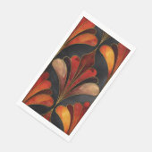 Elegant Art Deco zwart rood goud Servet (Hoek)