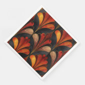 Elegant Art Deco zwart rood goud Servet (Hoek)