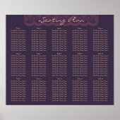 Elegant art deco zwarte orchidee poster (Voorkant)