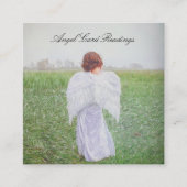 Elegant Art Design Angel-kaart lezen Vierkante Visitekaartje (Voorkant)