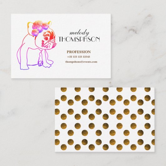 Elegant Art Euro Standaard Matte Visitekaartje (Voorkant / Achterkant)