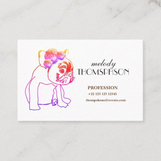 Elegant Art Euro Standaard Matte Visitekaartje (Voorkant)