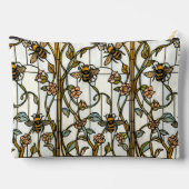 Elegant art nouveau botanical  bee stain glass etui (Achterkant)