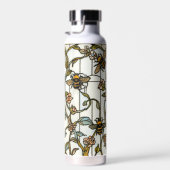 Elegant art nouveau botanical bee stain glass waterfles (Rechts)
