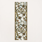 Elegant art nouveau botanical  bee stain glass yogamat (Voorkant)