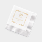 Elegant Art Nouveau bruiloft Jubileum Folie Servetten (Links)